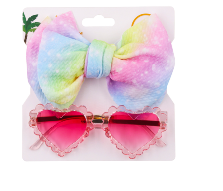 Moño con Lentes Rosas